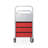 Mobile Storage Utility Cart with Bins and Casters