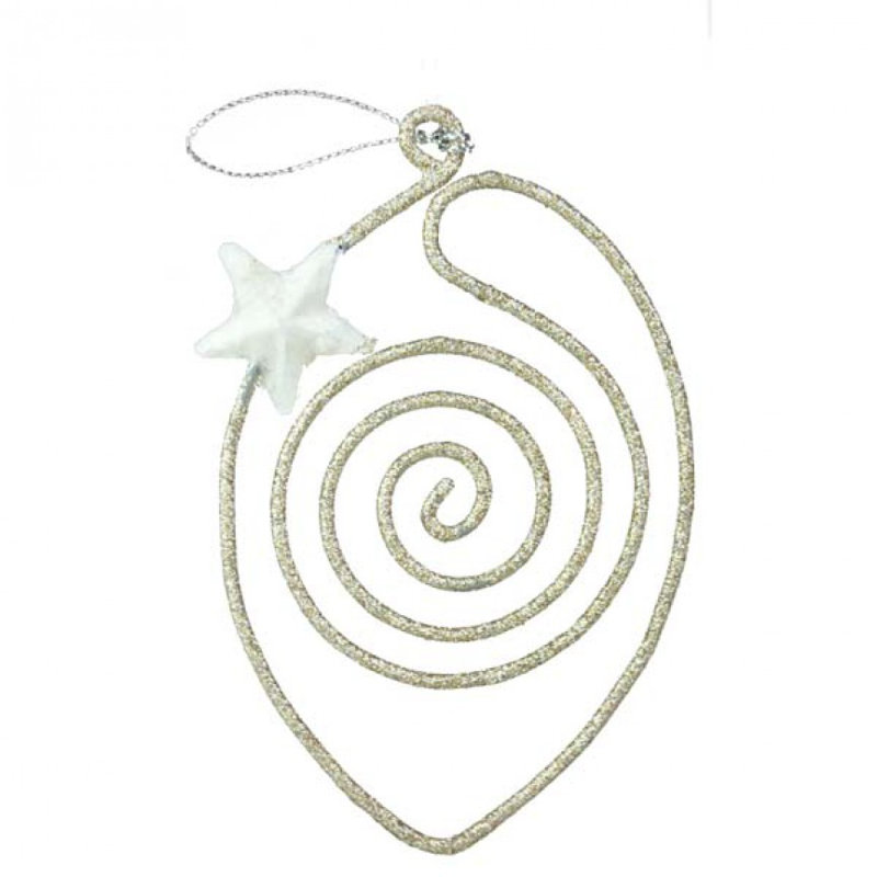12cm Metal Astrology & Stars Holiday Shaped Ornament