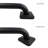 12-Inch Monarch Designer Grab Bar with Square Flanges, Matte Black Stainless Steel