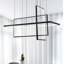 Lustre linéaire moderne à 3 lumières DEL avec tiges de suspension réglables en hauteur et rosace pour plafond incliné, noir mat