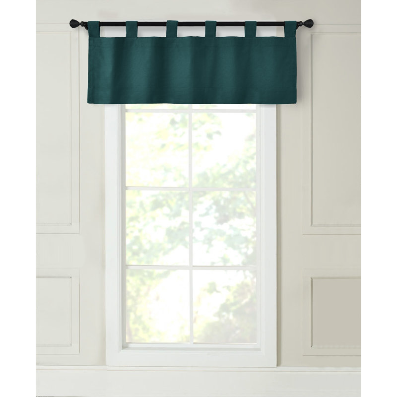 Mcgowen 40" Insulated Solid Color Curtain Valance, Nightwatch Green
