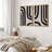 Geometric Line Shape Mid Century Modern Black Abstract Spiral Neutral Decor Framed On Canvas 2 Pieces Print Wall Art-96427522-96427520
