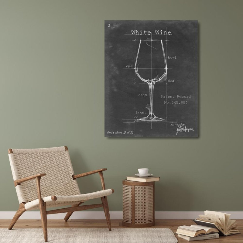 «17 Stories Harper, Ethan», art sur toile tendue avec châssis: Barware Blueprint IV, H 44 po x l 36 po