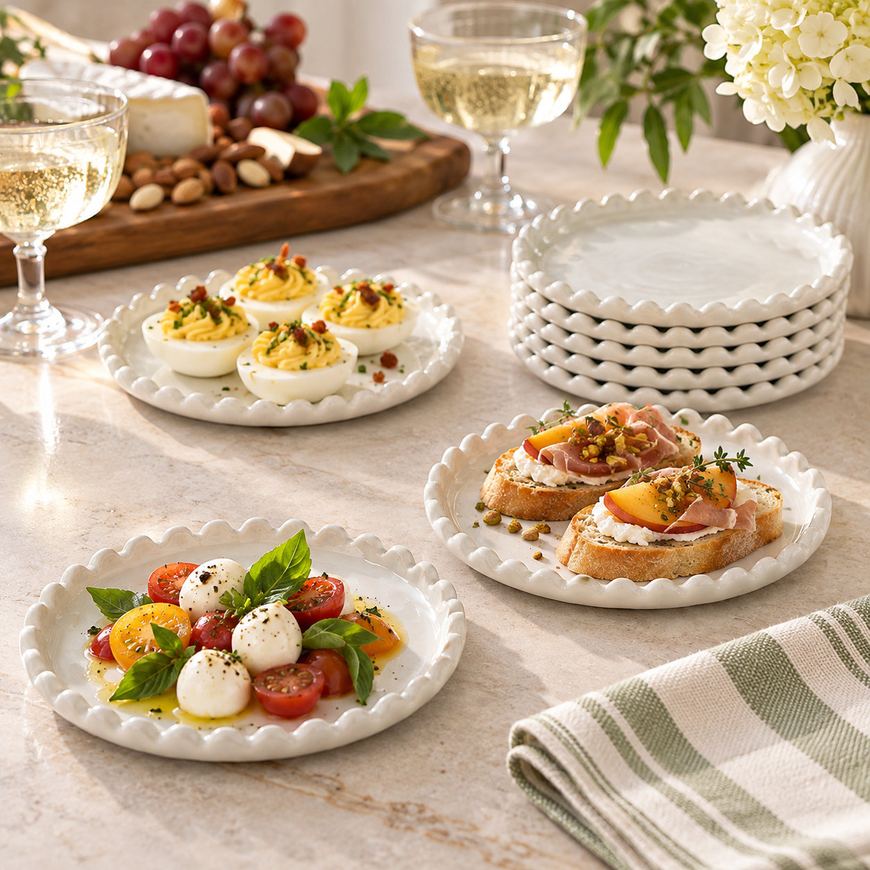 Drian 6" Appetizer Plate, White