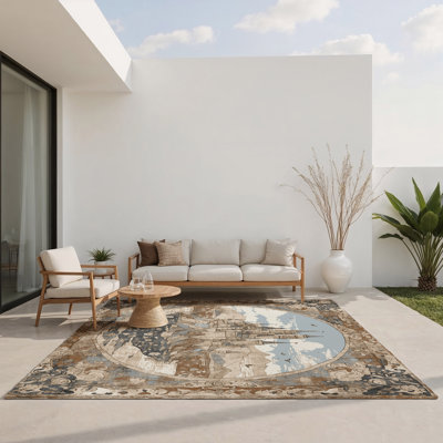 Clifftop Citadel Indoor And Outdoor Area Rug
