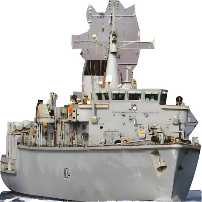 H20249 HMS Middleton Mine Countermeasures Vessel Royal Navy Battleship Cardboard Cutout Standee Standup