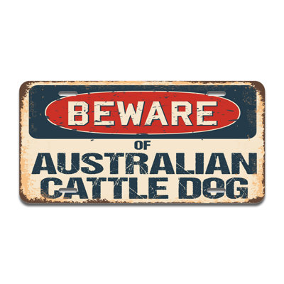 Beware Of Australian Cattle Dog Aluminum Licence Plate| Licence Plate 12" X 6"