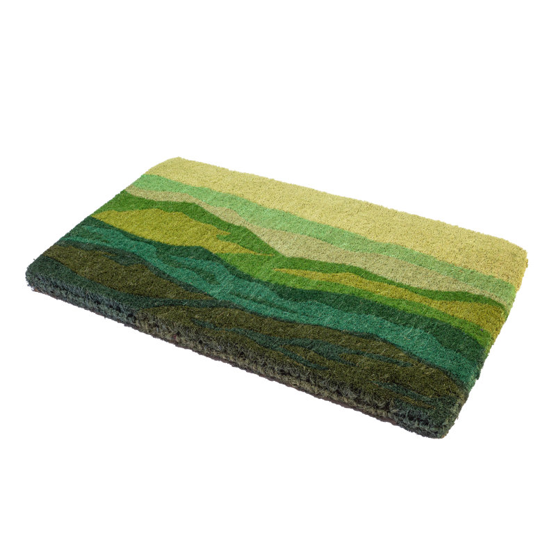 Paillasson Teshika Shades of Dawn, Shades of Meadow - Vert, 18" x 30" - Thick