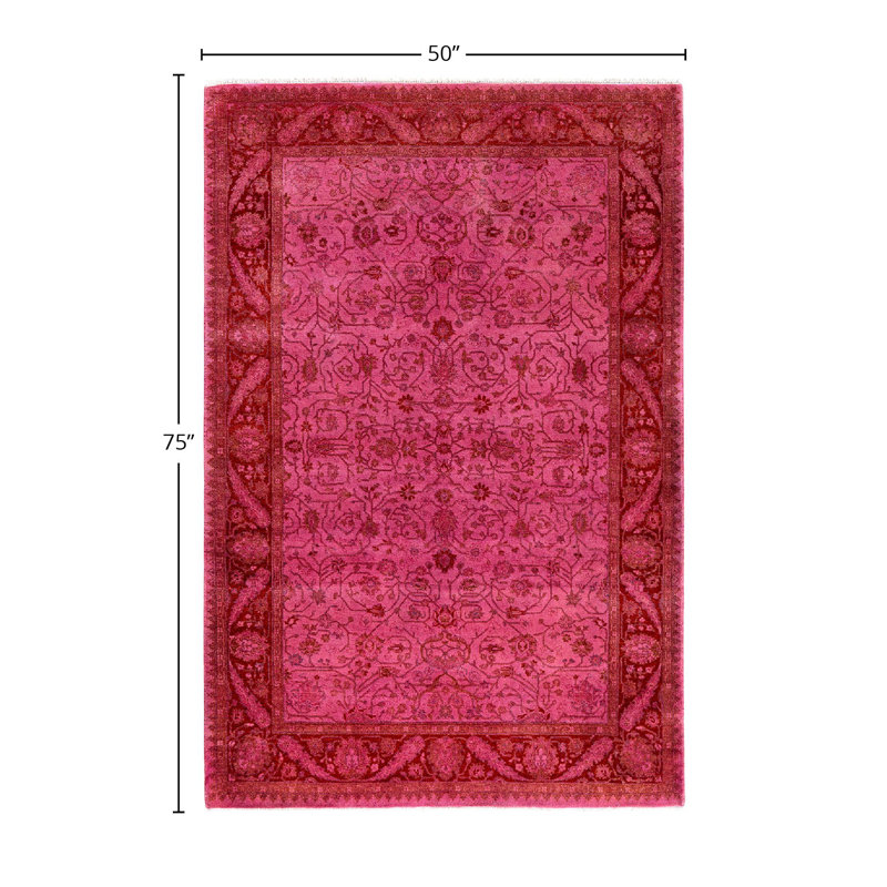 Overyed One-of-a-Kind Rectangle 4'2" X 6'3" Hand Knotted Area Rug
