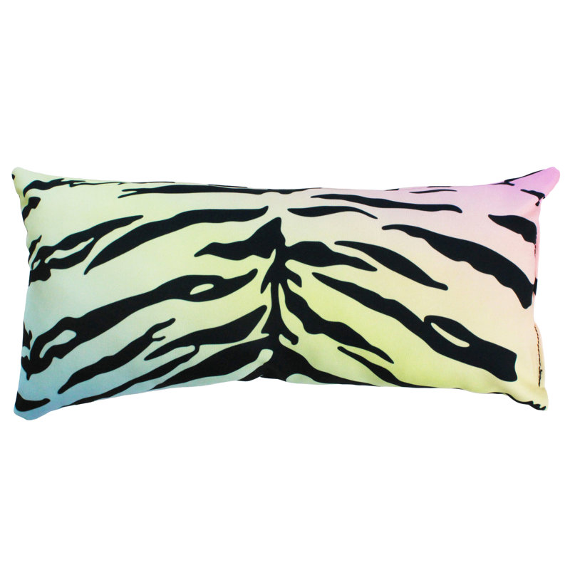 Animal Print Reversible Throw Pillow, Pastel Gradient