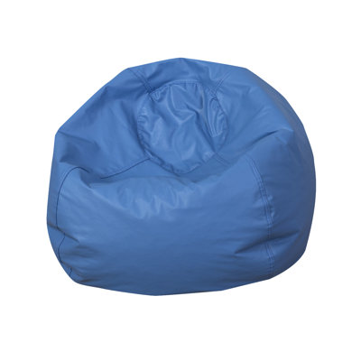 35" Round Vegan Leather Bean Bag by Children