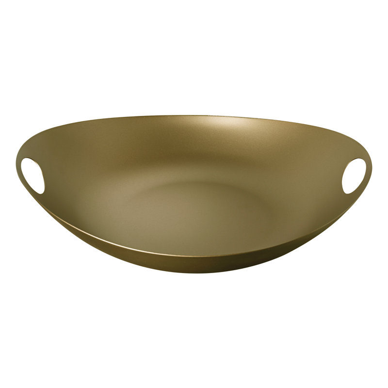 MEPRA ATMOSFERA 18/10 Stainless Steel Tray, Materic Gold, 1.57" H x 15.74" L x 8.66" W