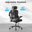 Chaise de bureau ergonomique avec appui-tête et soutien lombaire, pivotant à haut dossier pour la maison et le bureau, confortable et réglable-1418317565