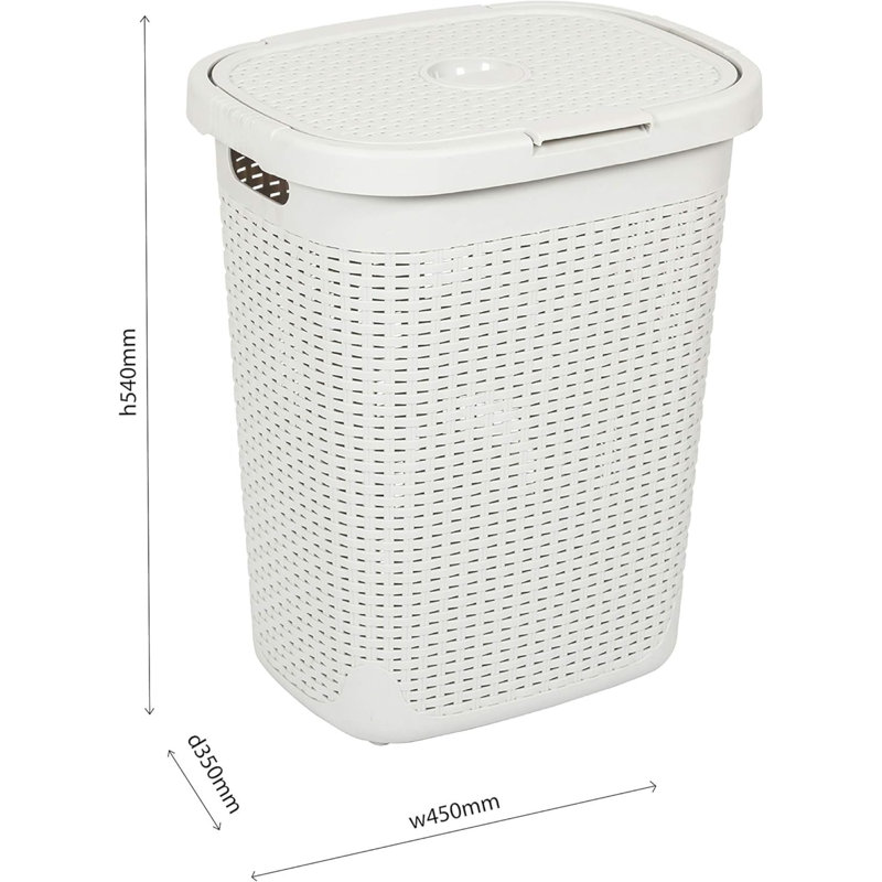 Plastic Laundry Room Organiser, Cream