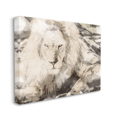 "AC-726", reproduction d’art abstraite de couleur lion