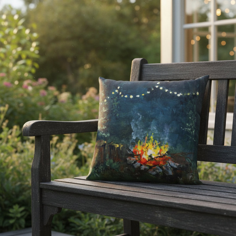 Campfire Throw Pillow 18" x 18"