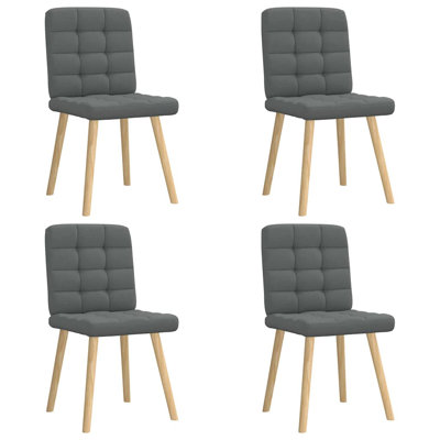  Ensemble de 4 chaises de salle à manger gris foncé