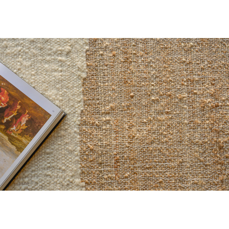 Pompano flatweave Wool/Jute Ivory/Beige Area Rug, 10'X14'