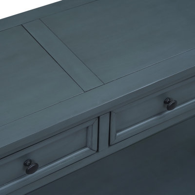 Console Table/Sofa Table with Storage Drawers and Bottom Shelf for Entryway Hallway
