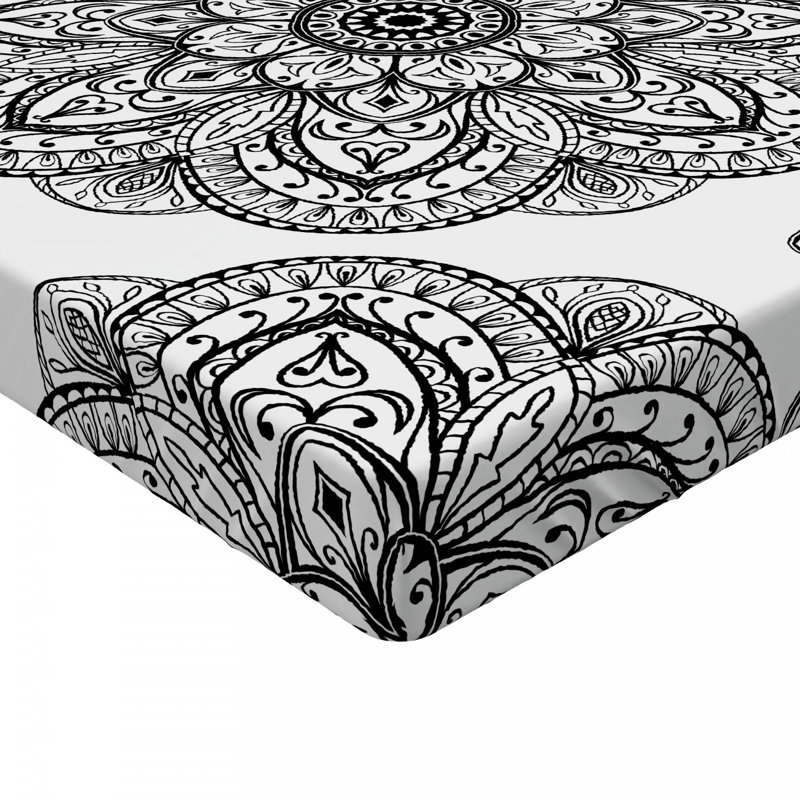 Microfiber Floral Fitted Sheet, Full Fitted Sheet