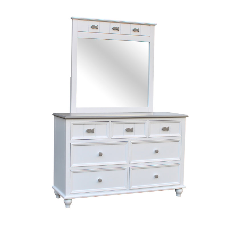 Fishtails Remer 7 Drawer Dresser with Mirror
