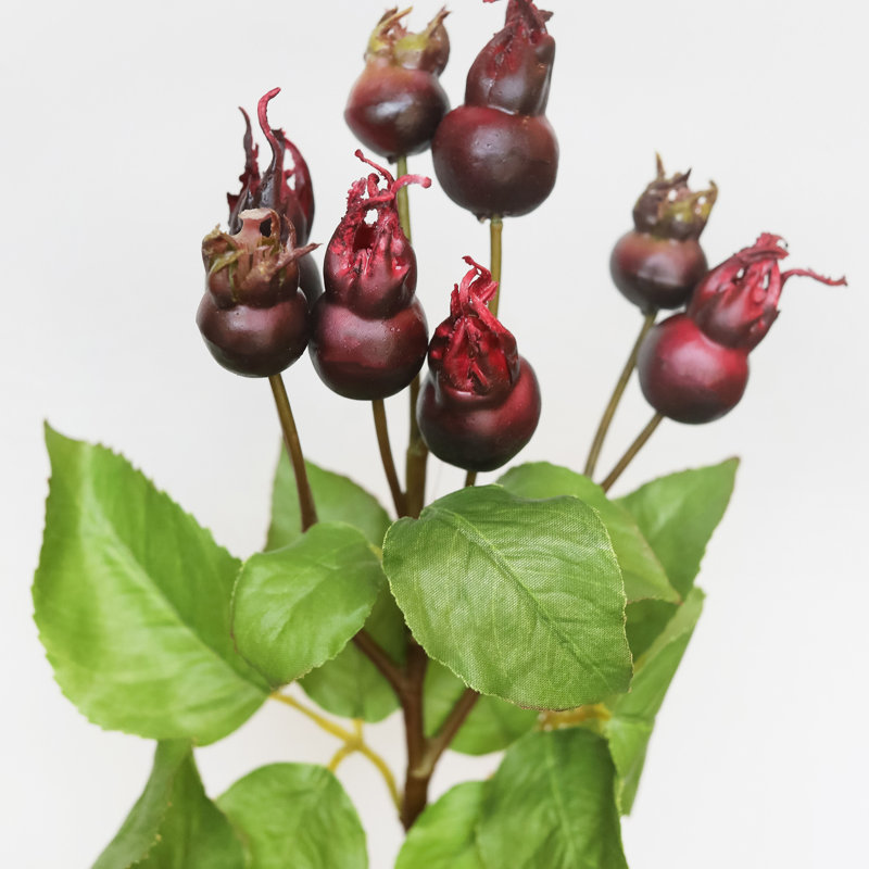 Montana Rose Hip Faux Floral, Purple, 23.5" H x 7" W