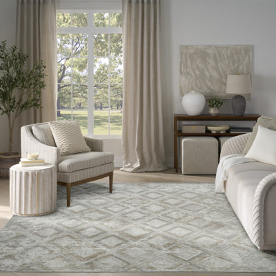 Tapis d'intérieur moderne gris 7 pi 10 po x 9 pi 10 po Lafever