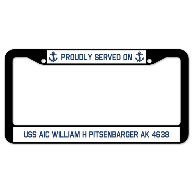 Fièrement servi sur un cadre de plaque USS1A
