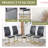 7-Piece Glass Top Dining Table Sets-852886369-852886374