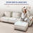 121" Modular Sectional Sofa Luxury Cloud Sofa With Ottoman-851663254-851663249