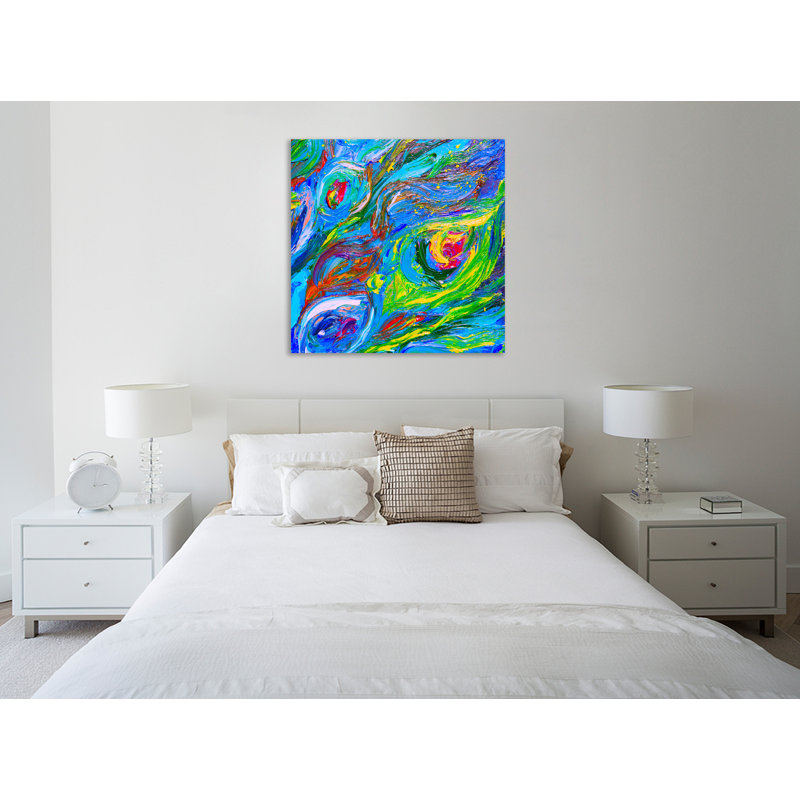 "Pluma", toile tendue par Chiara Magni, H 48 po x l 48 po x P 1,5 po