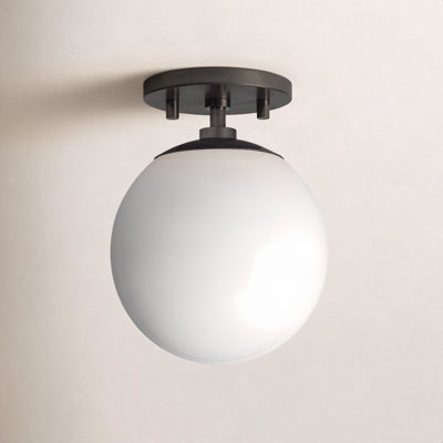 Luna Glass Semi Flush Mount
