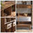 Modern Walnut Solid Wood Curio Cabinet