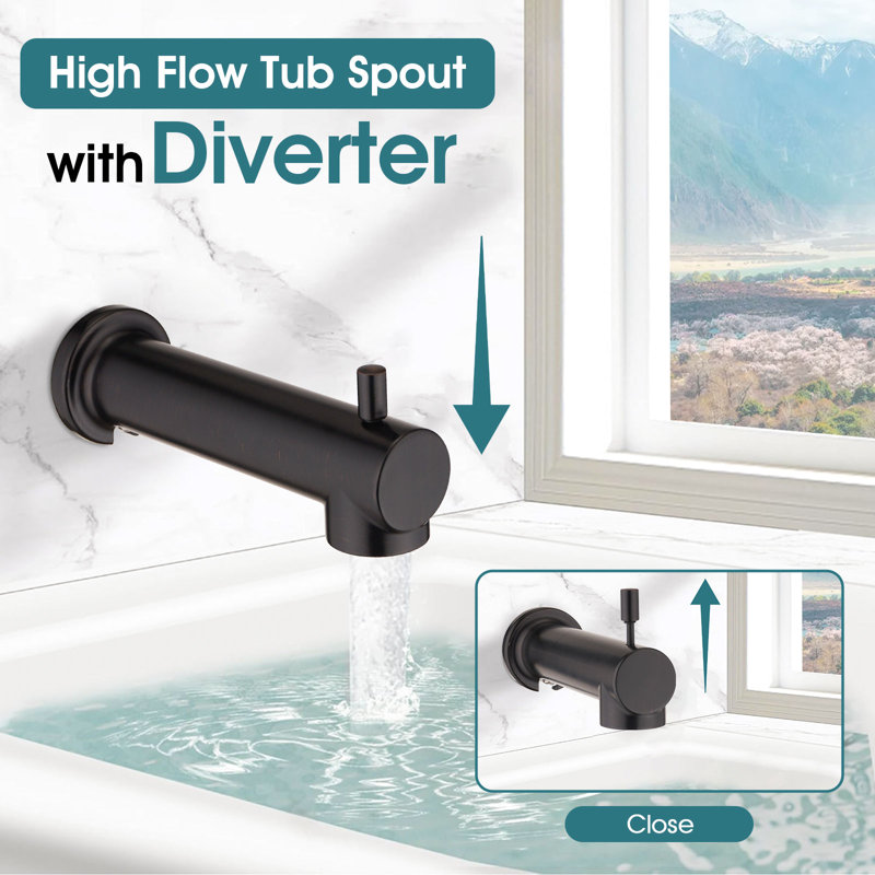 Faucet Shower Trim Kit With 9-Setting Rain Head (Valve/Cartridge Not Included), Oil Rubbed Bronze