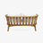 Outdoor Wooden Loveseat with Cushions