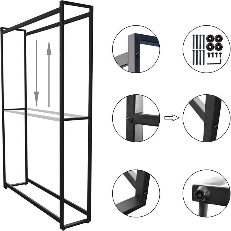Finchamp Metal Log Rack, 150cm H x 45cm W x 25cm D