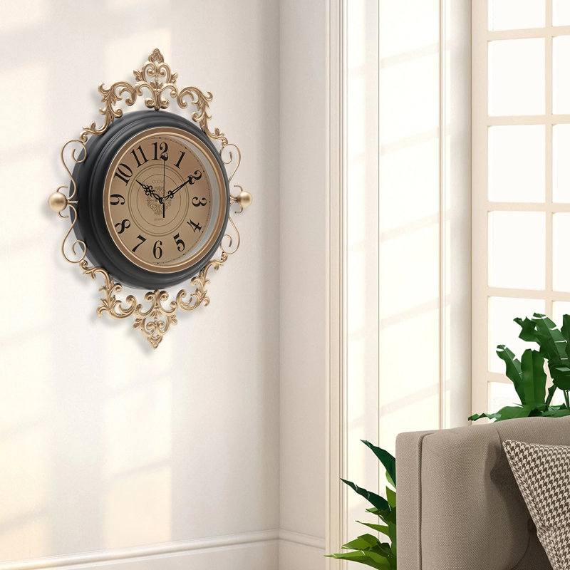 Johary Metal Wall Clock, Black