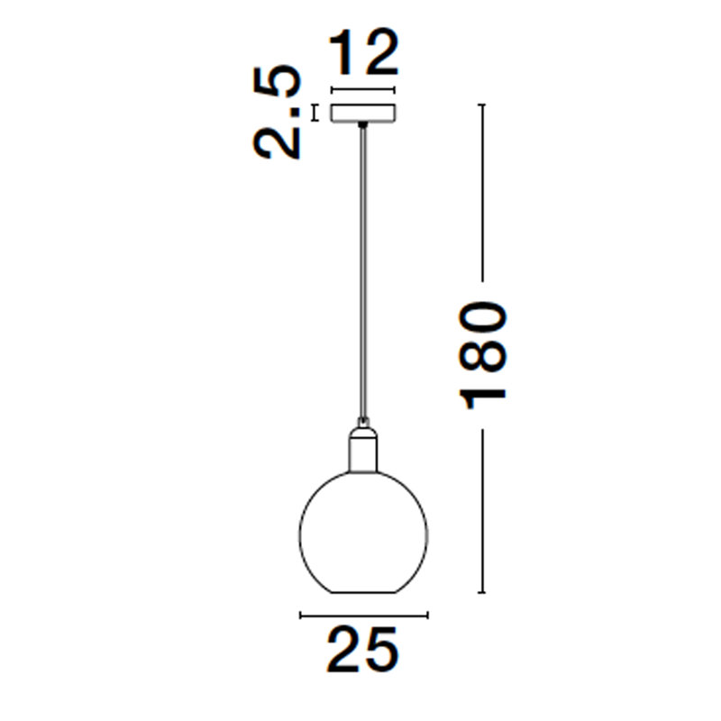 MIRRO - Light GOLD & SMOKY Pendant, 1