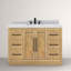 Meuble-lavabo simple 48 po avec comptoir Statuario Vivian-197356245-197356246