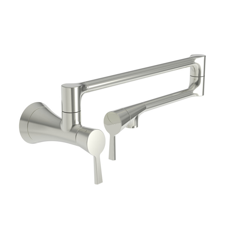Vespera Wall Mount Pot Filler, Polished Nickel