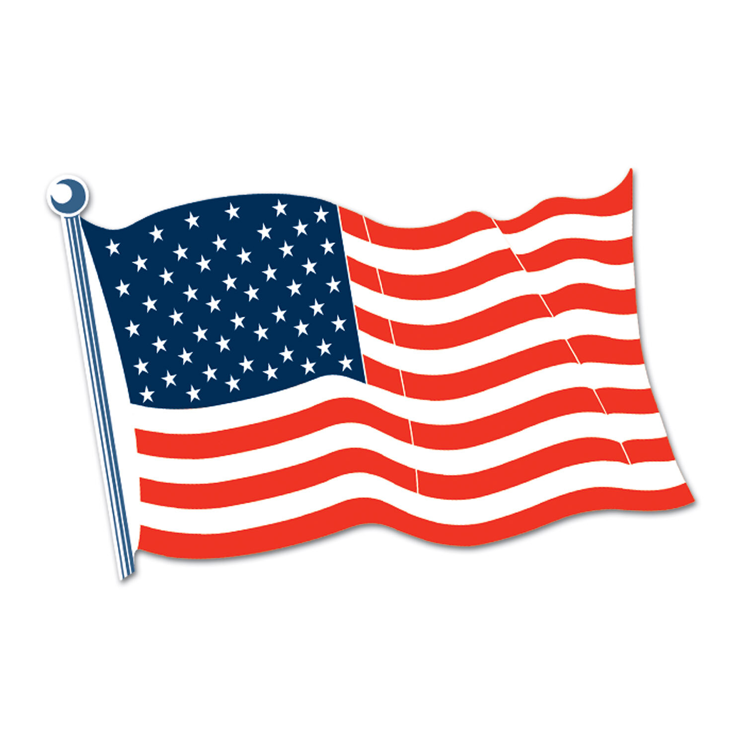 Cutout Patriotic Banner with Fringe