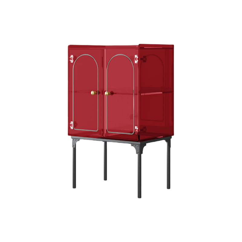 Armoire d'appoint luxueuse de style italien, Rouge