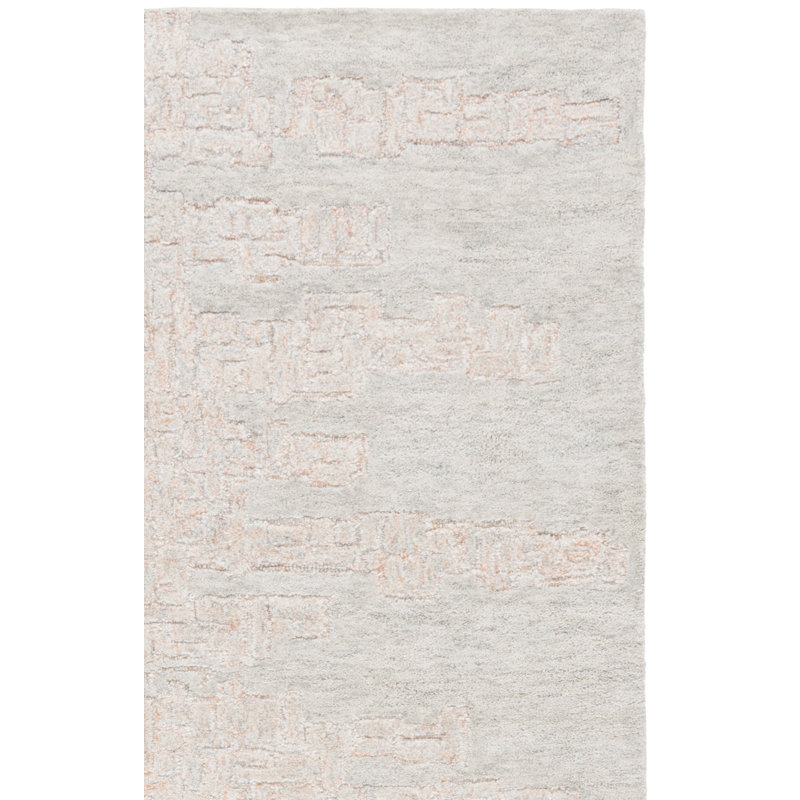 Laine touffetée à la main Harvest 102; Tapis abstrait en coton, Tapis de couloir 2 pi 3 po x 9 pi