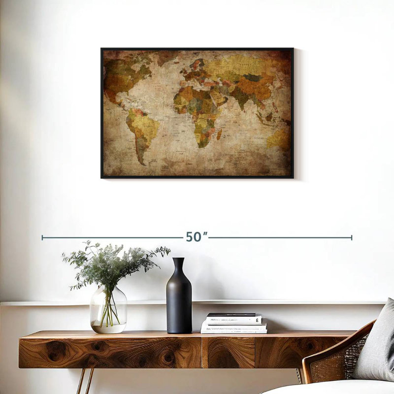 Carte du monde Aliaz, H 21 po x l 31 po
