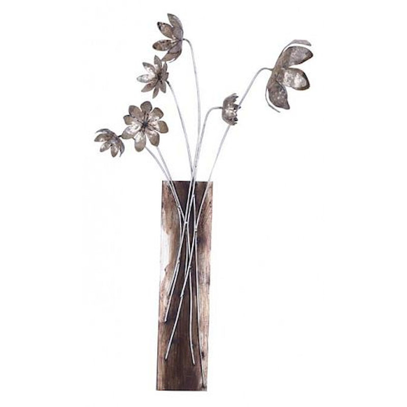 Décoration murale vase floral