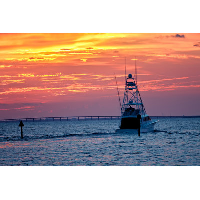 Boat On Sea - Wrapped Canvas Print