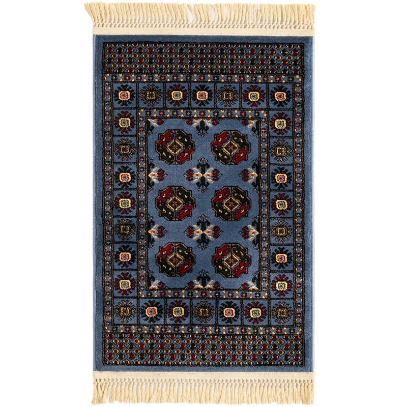 Traditional Hinshaw Runner Rug Blue Color, Rectangle 2' x 3'1"