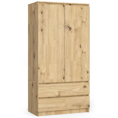 Silenus 2 Door Manufactured Wood Wardrobe