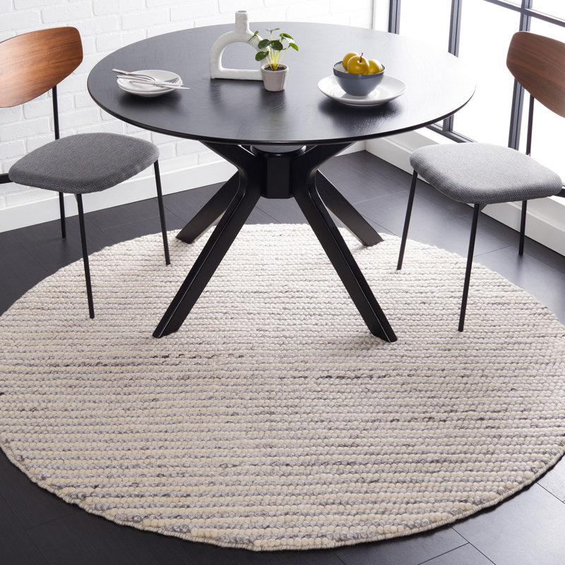 Charvik Striped Indoor Rug, Round 6'