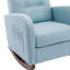 Chaise berçante à haut dossier, siège rembourré confortable en tissu et fauteuil à haut dossier moderne